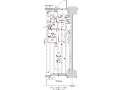 ガーラ・ステーション横濱大通公園(1K/9階)の間取り写真