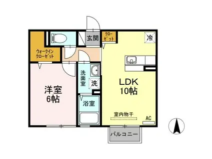 ラ・プランタン 桑南(1LDK/2階)の間取り写真