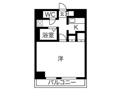 ステュディオ仙台(1DK/8階)の間取り写真