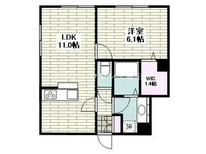 アンビエント田園調布南(1LDK/1階)の間取り写真