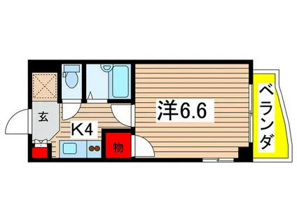 プチメゾン(1K/1階)の間取り写真