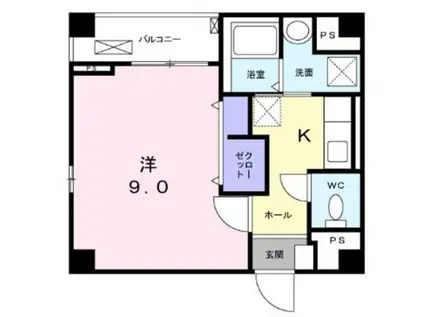 パレスSK(1K/2階)の間取り写真