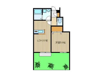 PARC・K(1LDK/1階)の間取り写真