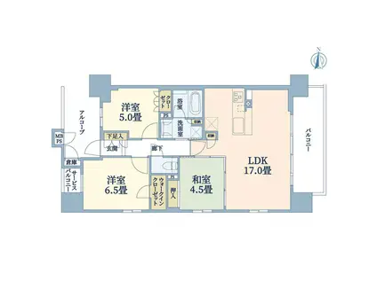 ワコーレ伊丹西台ステーションエンブレム(3LDK/14階)の間取り写真