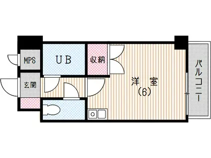 ロイヤル小石川(1K/1階)の間取り写真