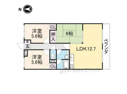 欅ガーデン(3LDK/3階)の間取り写真