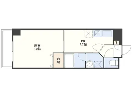 EXCELVIEW英(1DK/3階)の間取り写真