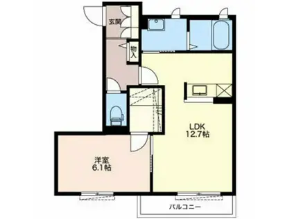 エスペランサ(1LDK/1階)の間取り写真