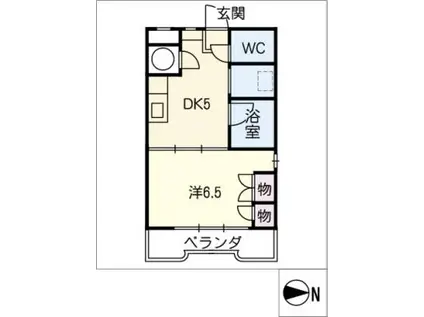 サウス・メゾン・ラ・コリン(1DK/1階)の間取り写真