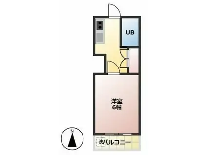 メゾンSK(1K/2階)の間取り写真