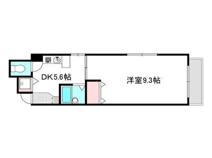 エスコモド16(1DK/3階)の間取り写真