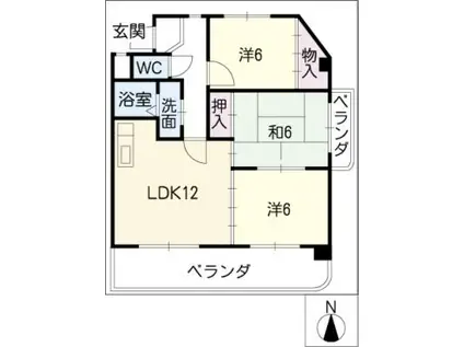 エントピア原(3LDK/3階)の間取り写真