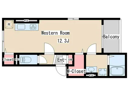 PLUS CUBE SUMA(ワンルーム/1階)の間取り写真