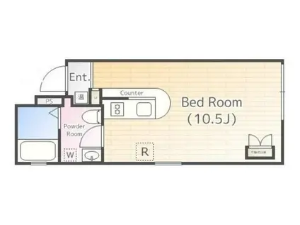 FERIOときわ台(ワンルーム/4階)の間取り写真