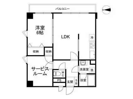 ユーコート東武練馬(1SLDK/3階)の間取り写真
