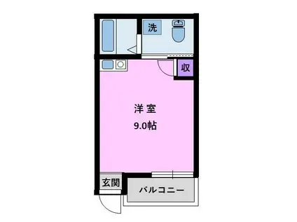 グランディール中央(ワンルーム/3階)の間取り写真