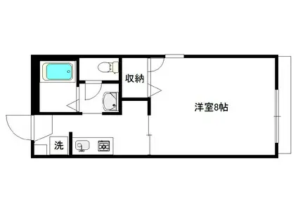 セルホーム若宮II(1K/1階)の間取り写真