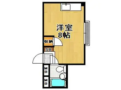 サントピア泉尾(ワンルーム/2階)の間取り写真