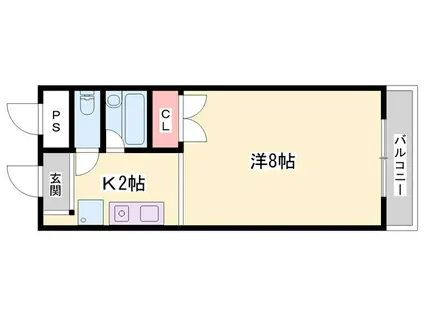 アレックスやしろ(1K/3階)の間取り写真