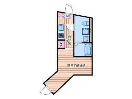 町屋PRIMECOURT(ワンルーム/1階)の間取り写真