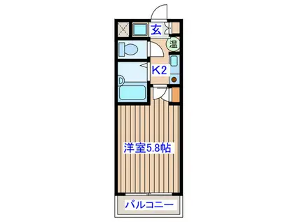 シンシアシテイ 榴岡(1K/7階)の間取り写真
