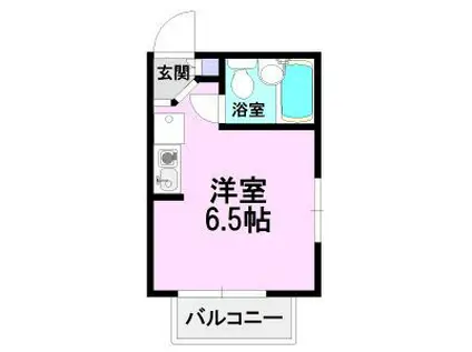 メイプル羽根北(ワンルーム/2階)の間取り写真