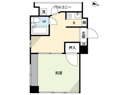 アペックス石神井公園  402(1DK/4階)の間取り写真