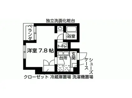 エル・セレーノ西院II番館(1K/5階)の間取り写真