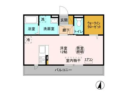優HOUSE(ワンルーム/3階)の間取り写真