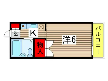 大谷ハイツ(1K/1階)の間取り写真