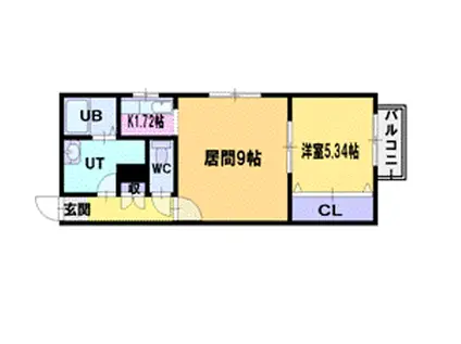 ファーストレジデンス大麻駅南口(1LDK/2階)の間取り写真