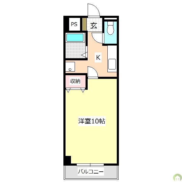 メゾン南昭和(1K/3階)の間取り写真
