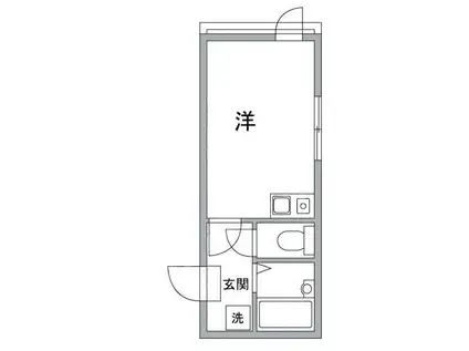 リブ北千住(ワンルーム/2階)の間取り写真