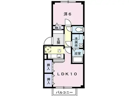 サンライフFURUTA3(1LDK/1階)の間取り写真
