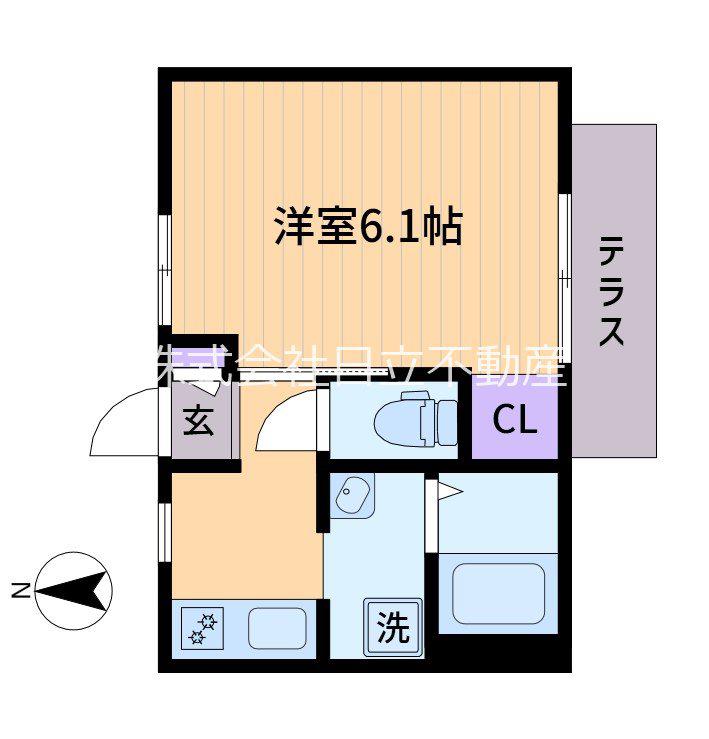ミーツハオス(1K/1階)の間取り写真