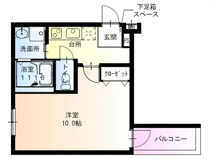 フジパレス吹田泉町サウス(1K/1階)の間取り写真
