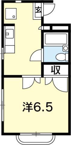 ＪＲ徳島線 徳島駅 徒歩28分 3階建 築40年(1K/2階)の間取り写真