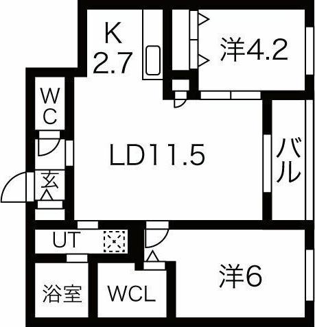 AO AKUA N35(2LDK/5階)の間取り写真