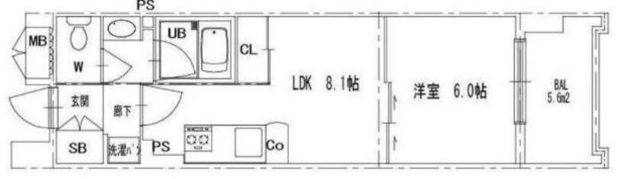 コンソラーレ土佐堀(1LDK/4階)の間取り写真