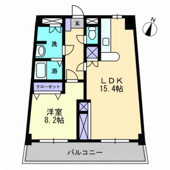エクセルメゾン岡山(1LDK/5階)の間取り写真