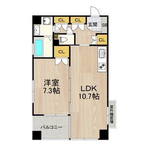 K・H・E(1LDK/5階)の間取り写真