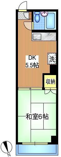 アネックス小林(1DK/7階)の間取り写真