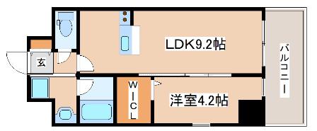 アクエルド明石西(1LDK/4階)の間取り写真
