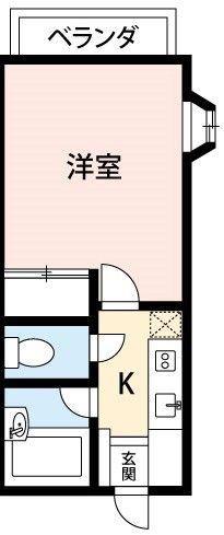 ESTATE紫苑NO2(1K/2階)の間取り写真
