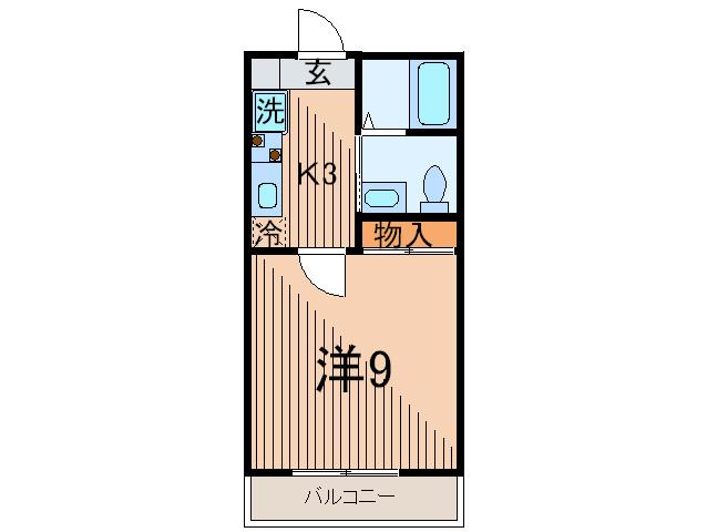 パークハイム西糀谷(1K/1階)の間取り写真