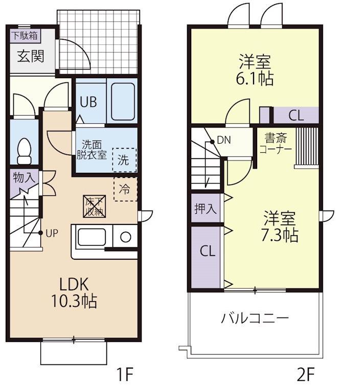 ADVANCE(2LDK/1階)の間取り写真