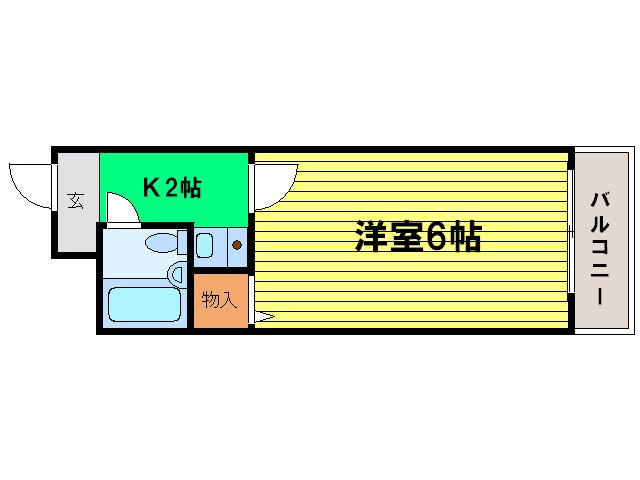 アクエルド大淀(1K/9階)の間取り写真