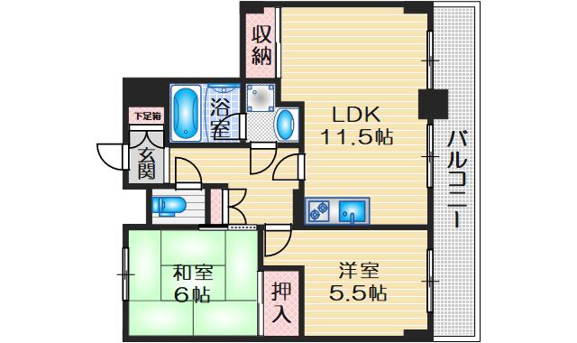 コート・ドゥ・ゼフィーロ(2LDK/3階)の間取り写真