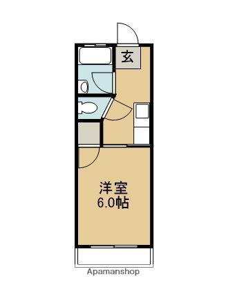 田中アパート(1K/1階)の間取り写真
