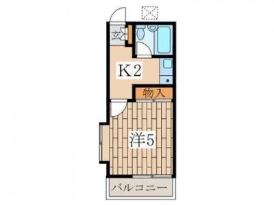 スターゲイツ弘明寺2号棟(1K/1階)の間取り写真